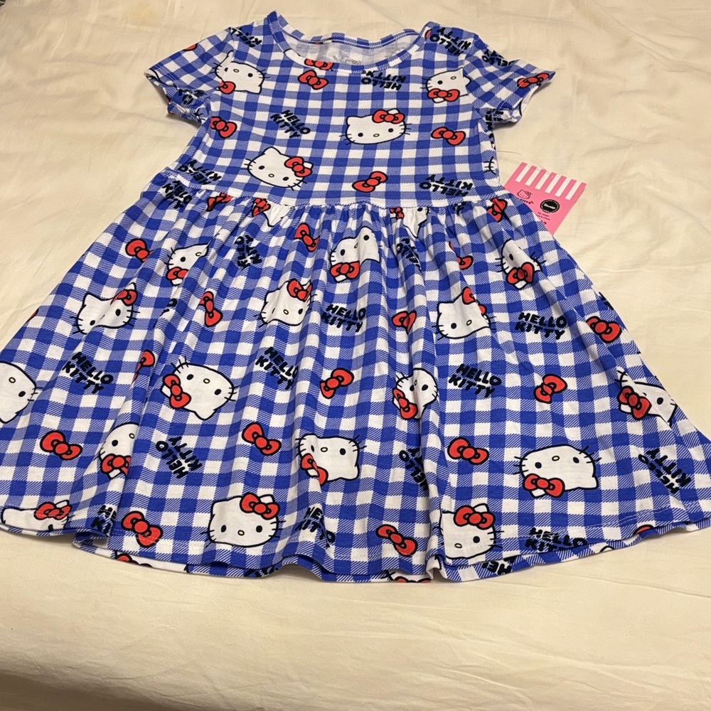Hello Kitty Blue and White Checkered Dress